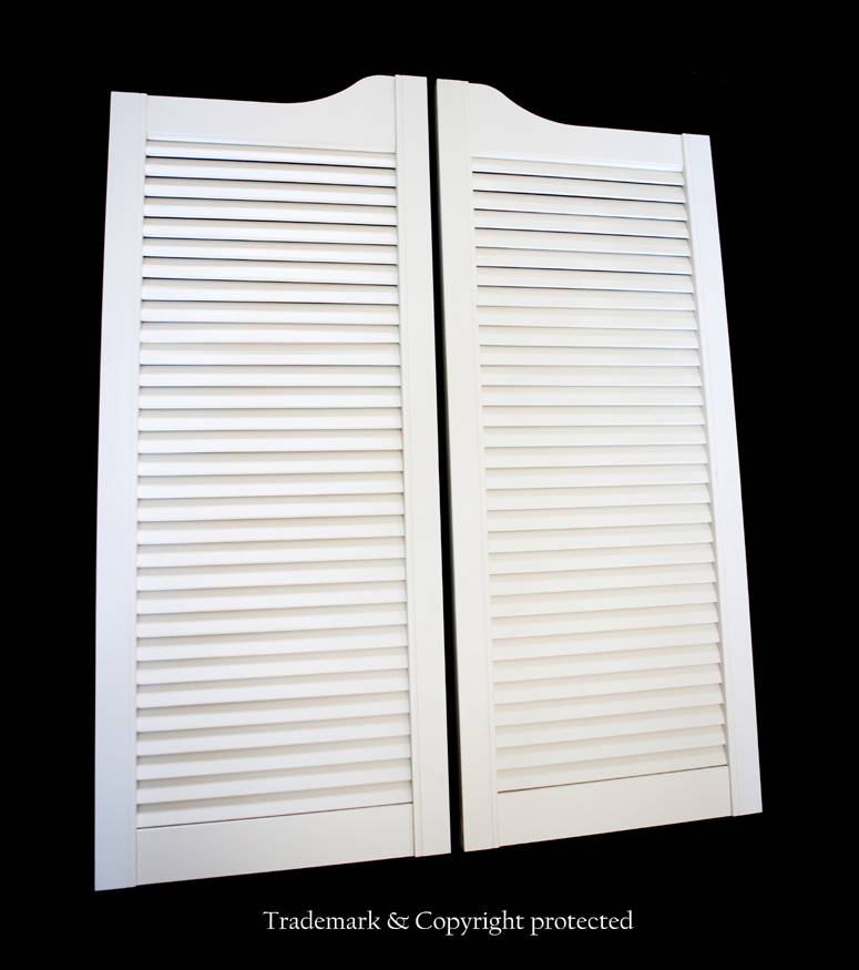 White Cafe Doors Louvered 2'-5